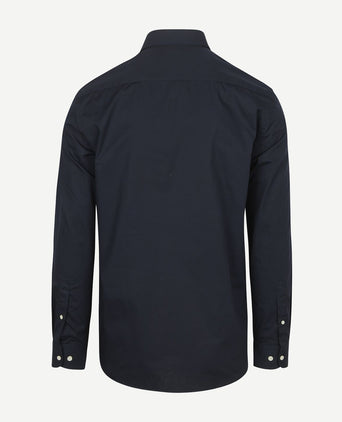 Overhemd poplin donkerblauw