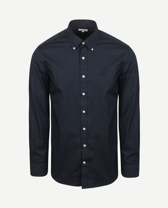 Overhemd poplin donkerblauw