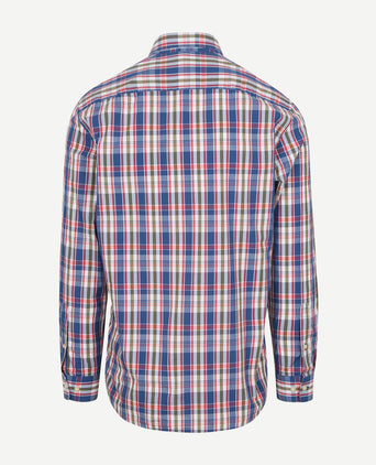 Overhemd poplin ruiten multicolour