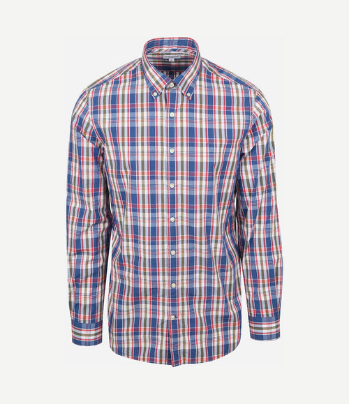 Overhemd poplin ruiten multicolour
