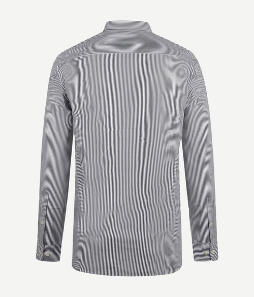 McGregor overhemd poplin streep donkerblauw | Regular-fit