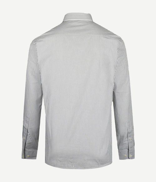 McGregor overhemd poplin streep sage groen | Regular-fit