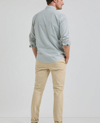 McGregor overhemd poplin streep sage groen | Regular-fit