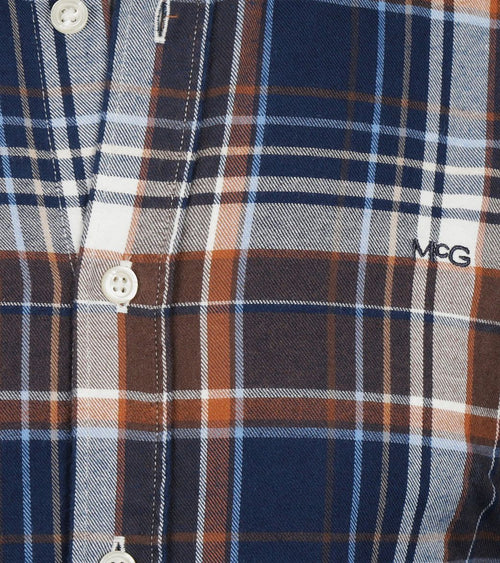 McGregor overhemd ruit beige blauw | Regular-fit