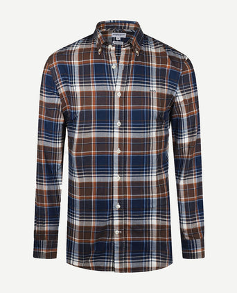 McGregor overhemd ruit beige blauw | Regular-fit