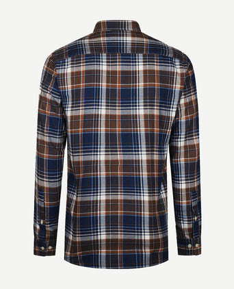 McGregor overhemd ruit beige blauw | Regular-fit