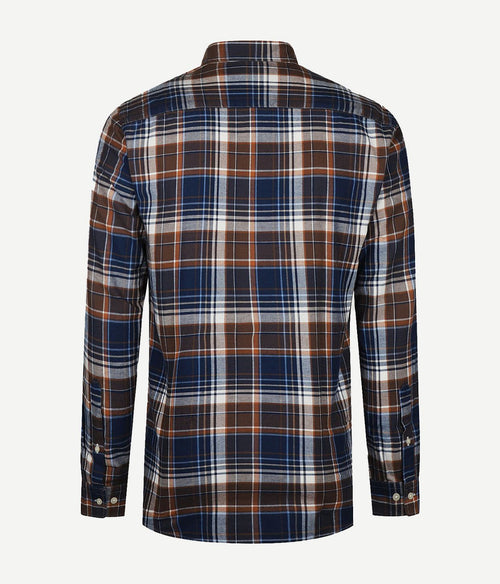 McGregor overhemd ruit beige blauw | Regular-fit