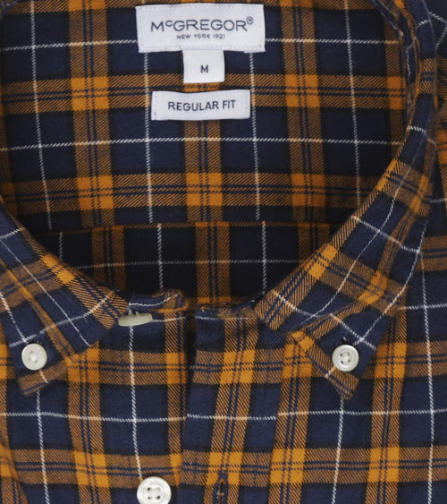 McGregor overhemd ruit geel blauw | Regular-fit