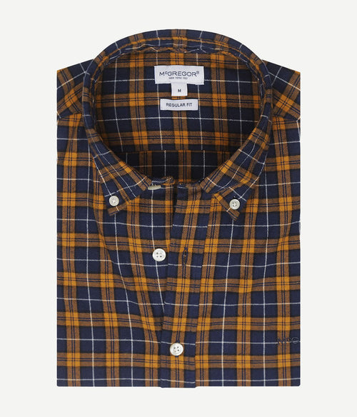 McGregor overhemd ruit geel blauw | Regular-fit