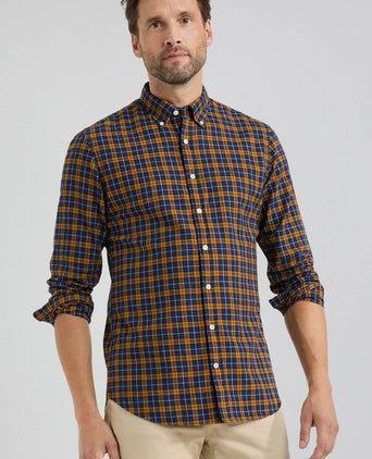 McGregor overhemd ruit geel blauw | Regular-fit