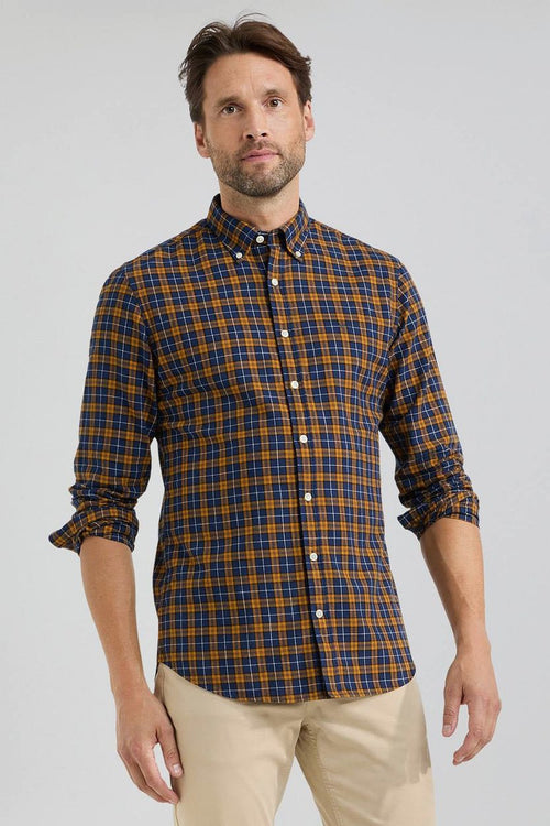 McGregor overhemd ruit geel blauw | Regular-fit
