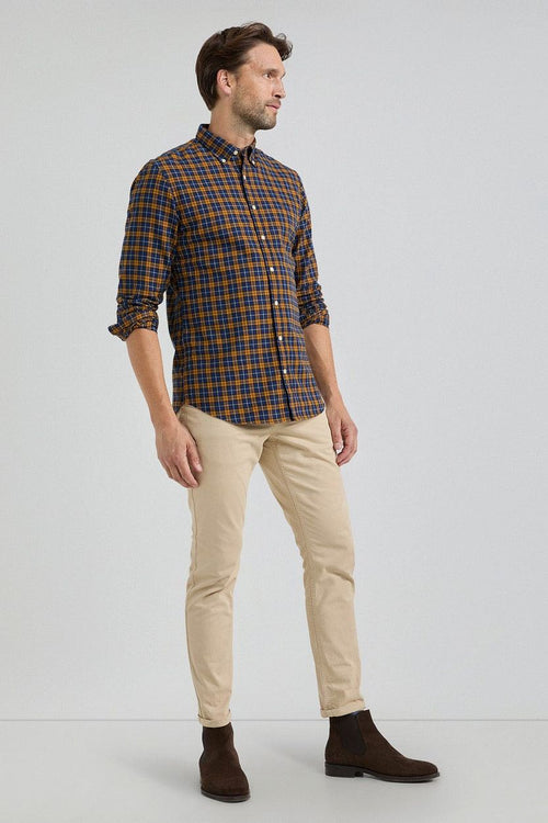 McGregor overhemd ruit geel blauw | Regular-fit