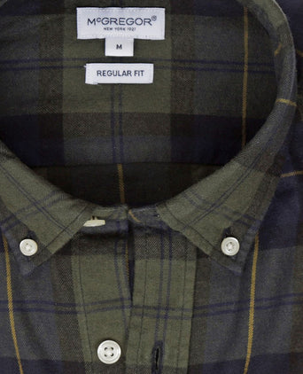 McGregor overhemd ruit groen blauw | Regular-fit
