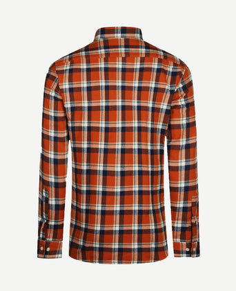 Overhemd ruit oranje