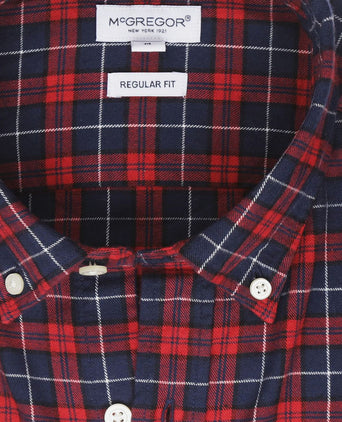 McGregor overhemd ruit rood blauw | Regular-fit