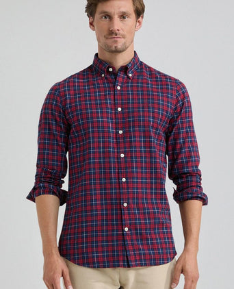 McGregor overhemd ruit rood blauw | Regular-fit