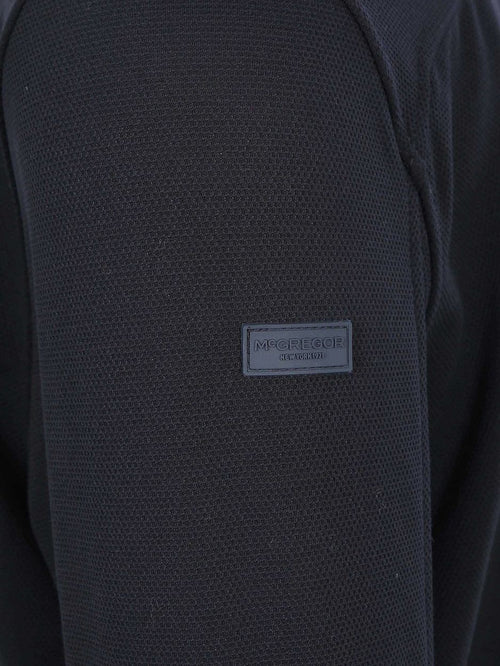 Overshirt piqué donkerblauw
