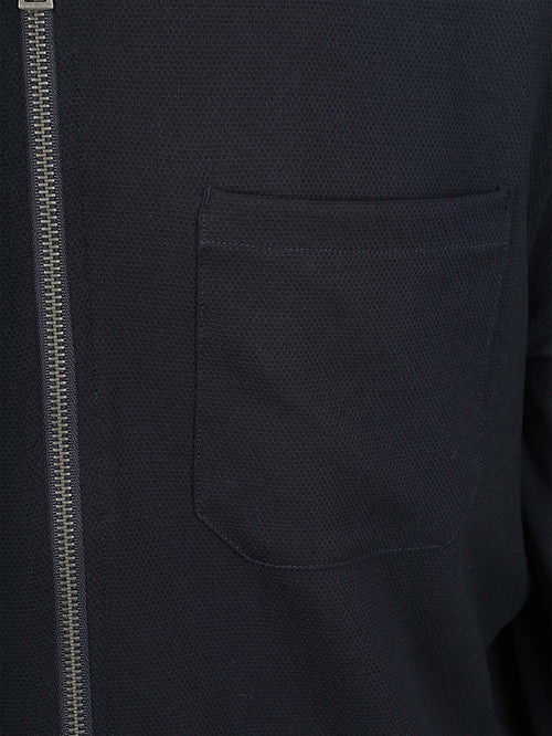 Overshirt piqué donkerblauw