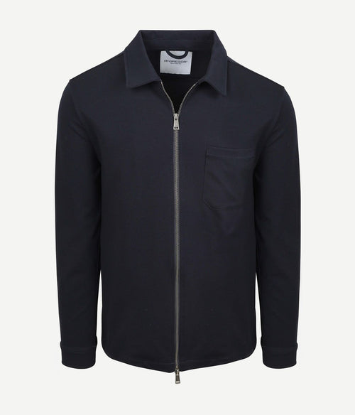 Overshirt piqué donkerblauw