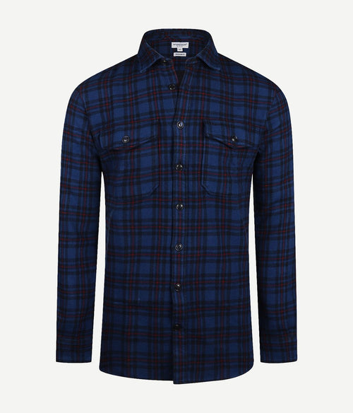 McGregor overshirt tartan ruit donkerblauw | Regular-fit