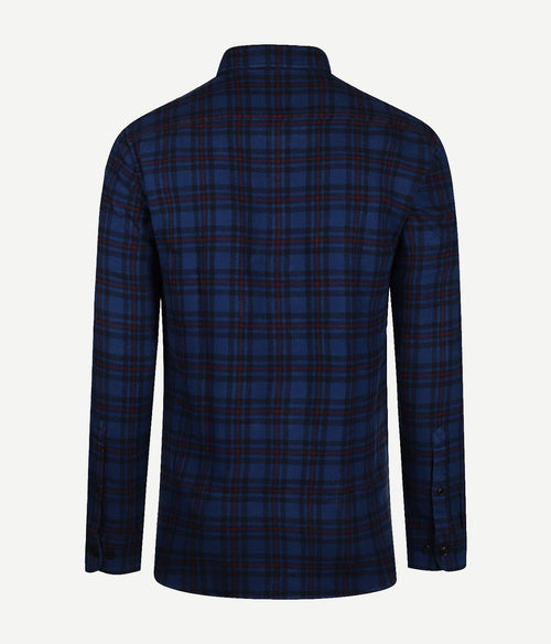 McGregor overshirt tartan ruit donkerblauw | Regular-fit