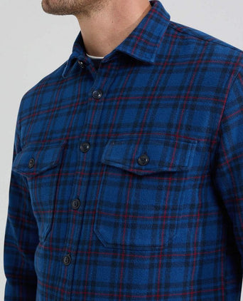 Overshirt tartan ruit donkerblauw
