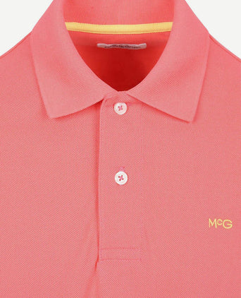 Piqué polo coral