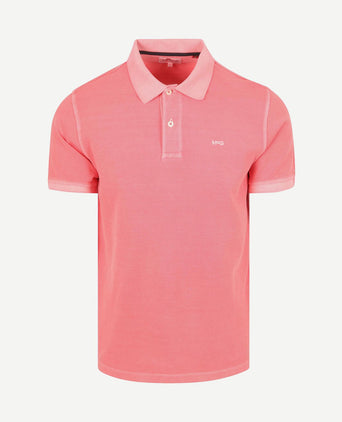 Piqué polo coral