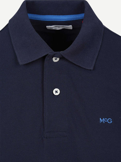 Piqué polo donkerblauw