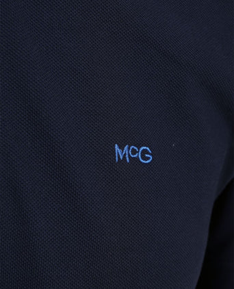Piqué polo donkerblauw