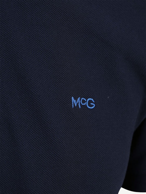 Piqué polo donkerblauw