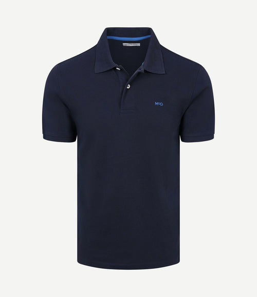 Piqué polo donkerblauw