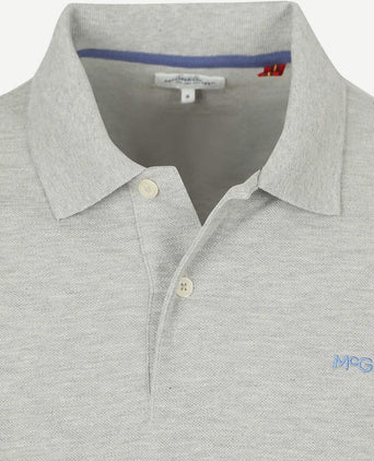 Piqué polo grijs