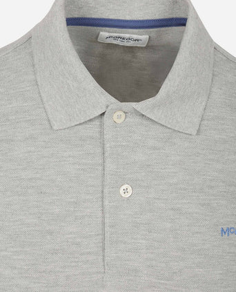 Piqué polo grijs