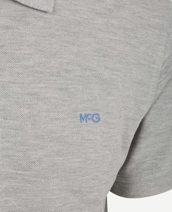 Piqué polo grijs