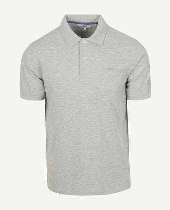 Piqué polo grijs