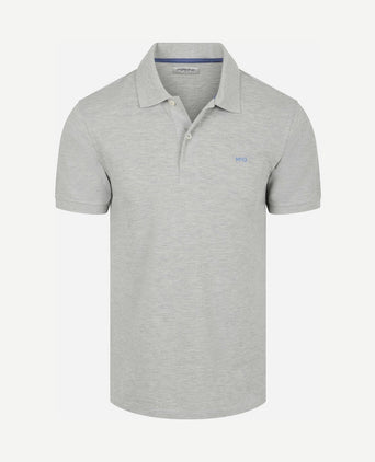 Piqué polo grijs