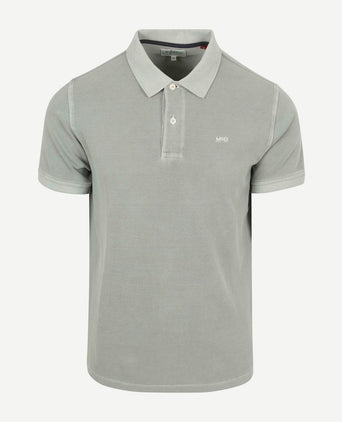 Piqué polo grijs groen