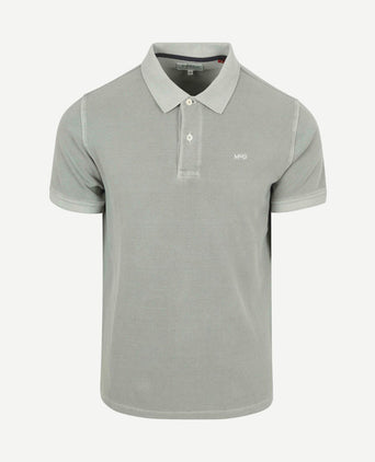 Piqué polo grijs groen
