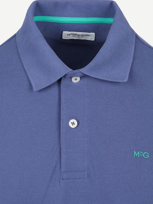 Piqué polo indigo