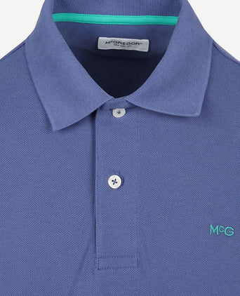 Piqué polo indigo