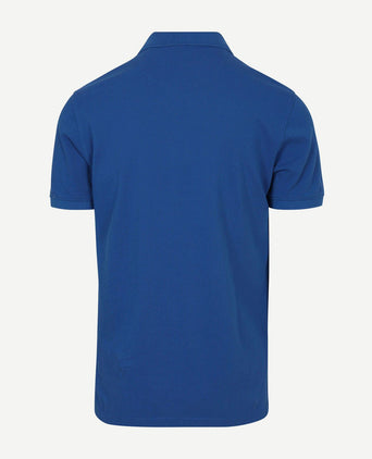 Piqué polo kobalt blauw