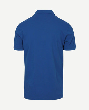 Piqué polo kobalt blauw