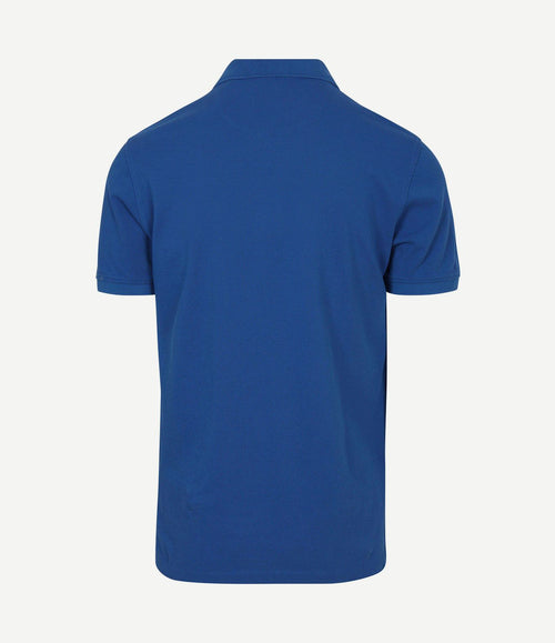 Piqué polo kobalt blauw