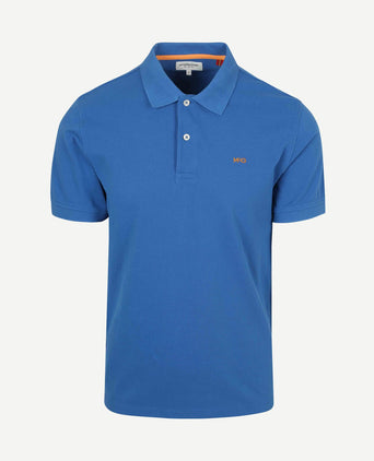 Piqué polo kobaltblauw