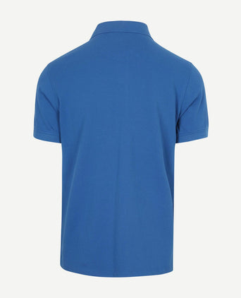 Piqué polo kobaltblauw
