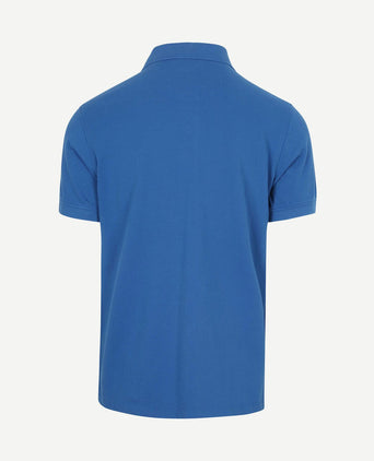 Piqué polo kobaltblauw