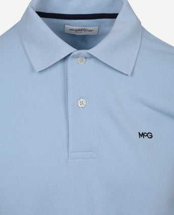 Piqué polo lichtblauw