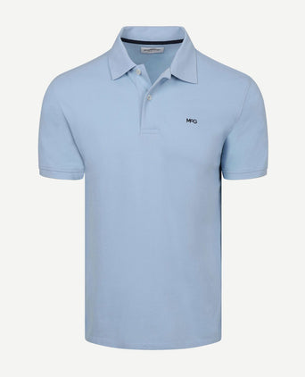 Piqué polo lichtblauw