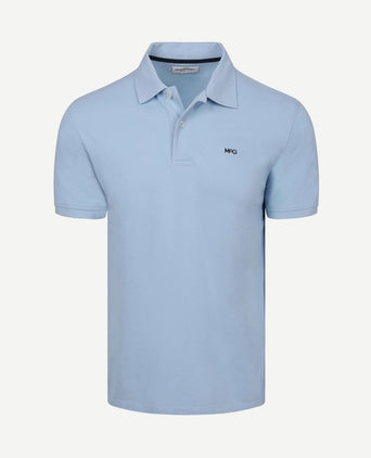 Piqué polo lichtblauw
